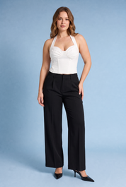 Crop top corset licou décolleté en cœur | Porté sur une autre silhouette | Lounelle Paris