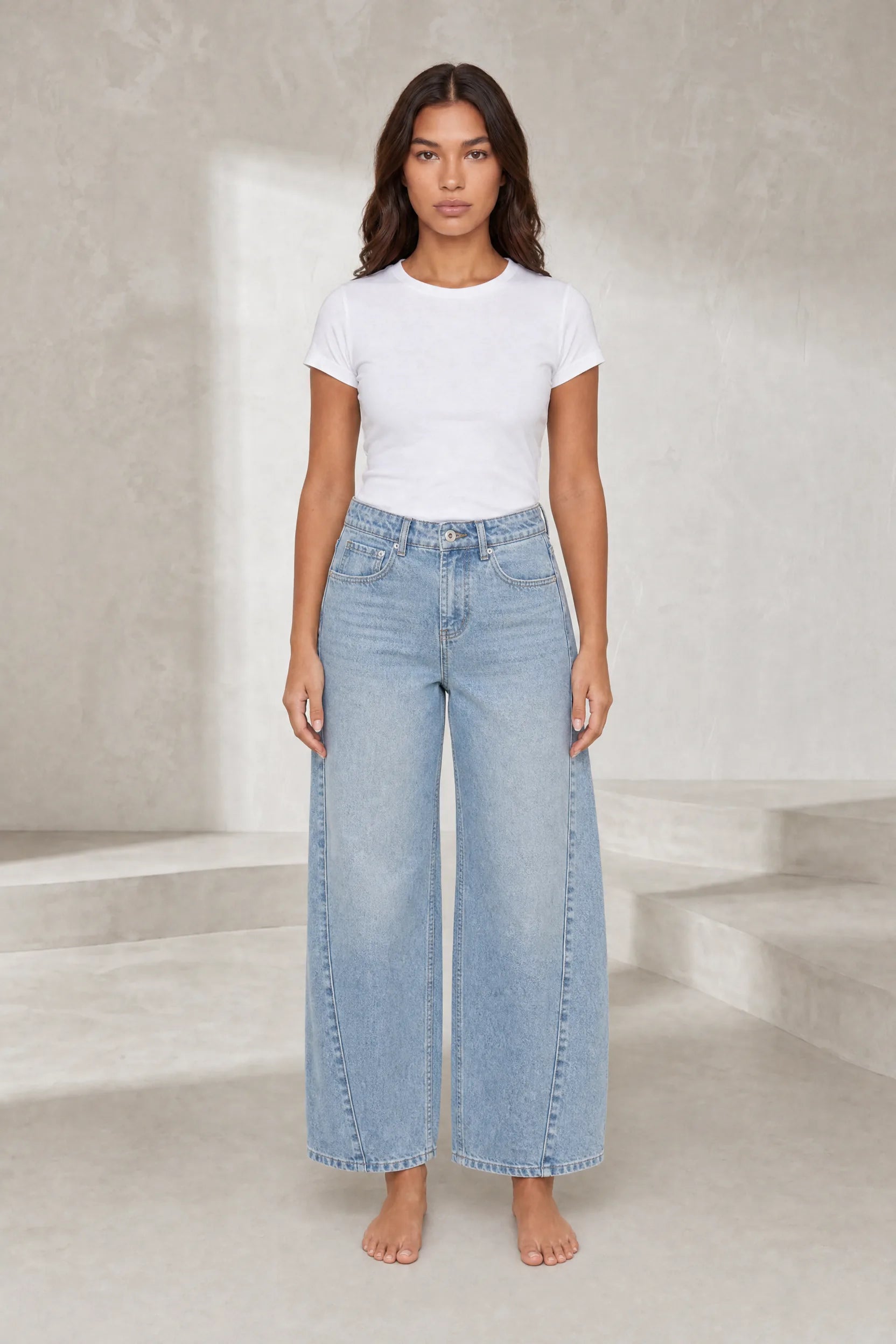 Jean ample taille mi-haute | Lounelle Paris