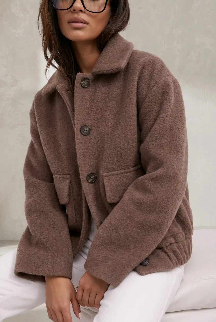 Manteau court ample à boutons | Lounelle Paris