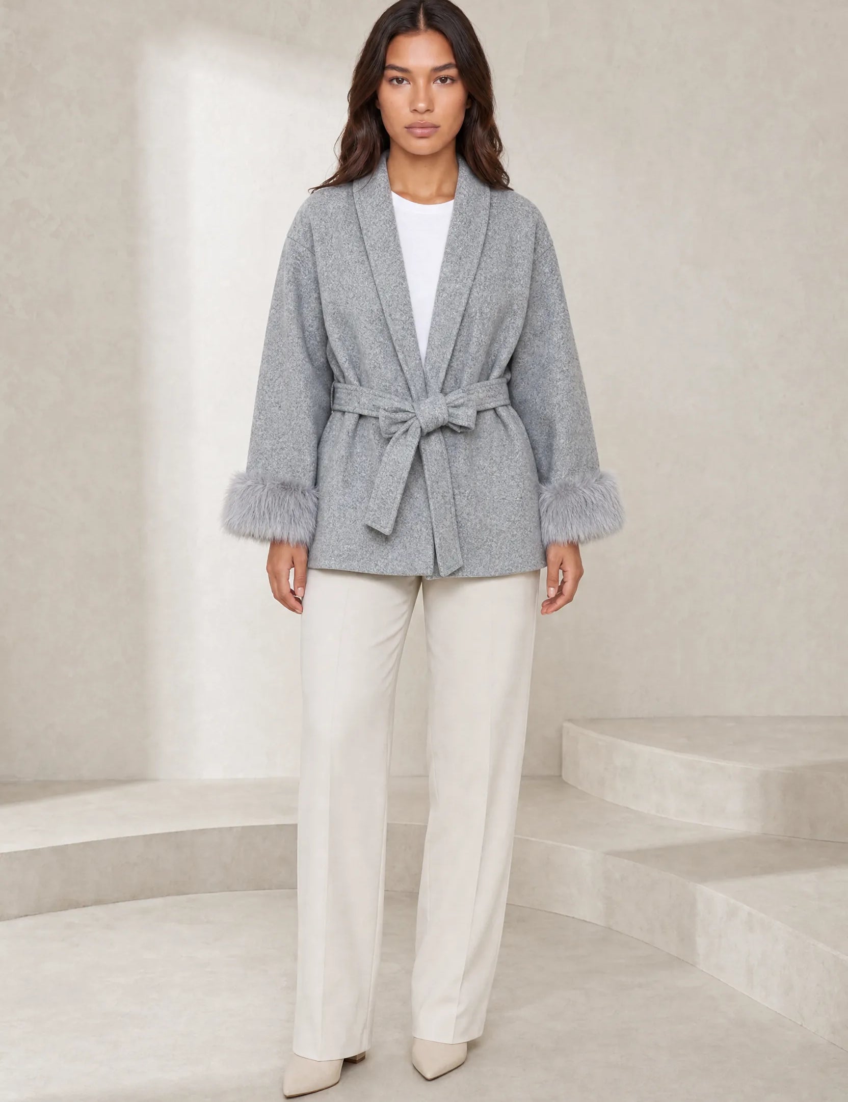 Manteau court ample col châle | Lounelle Paris