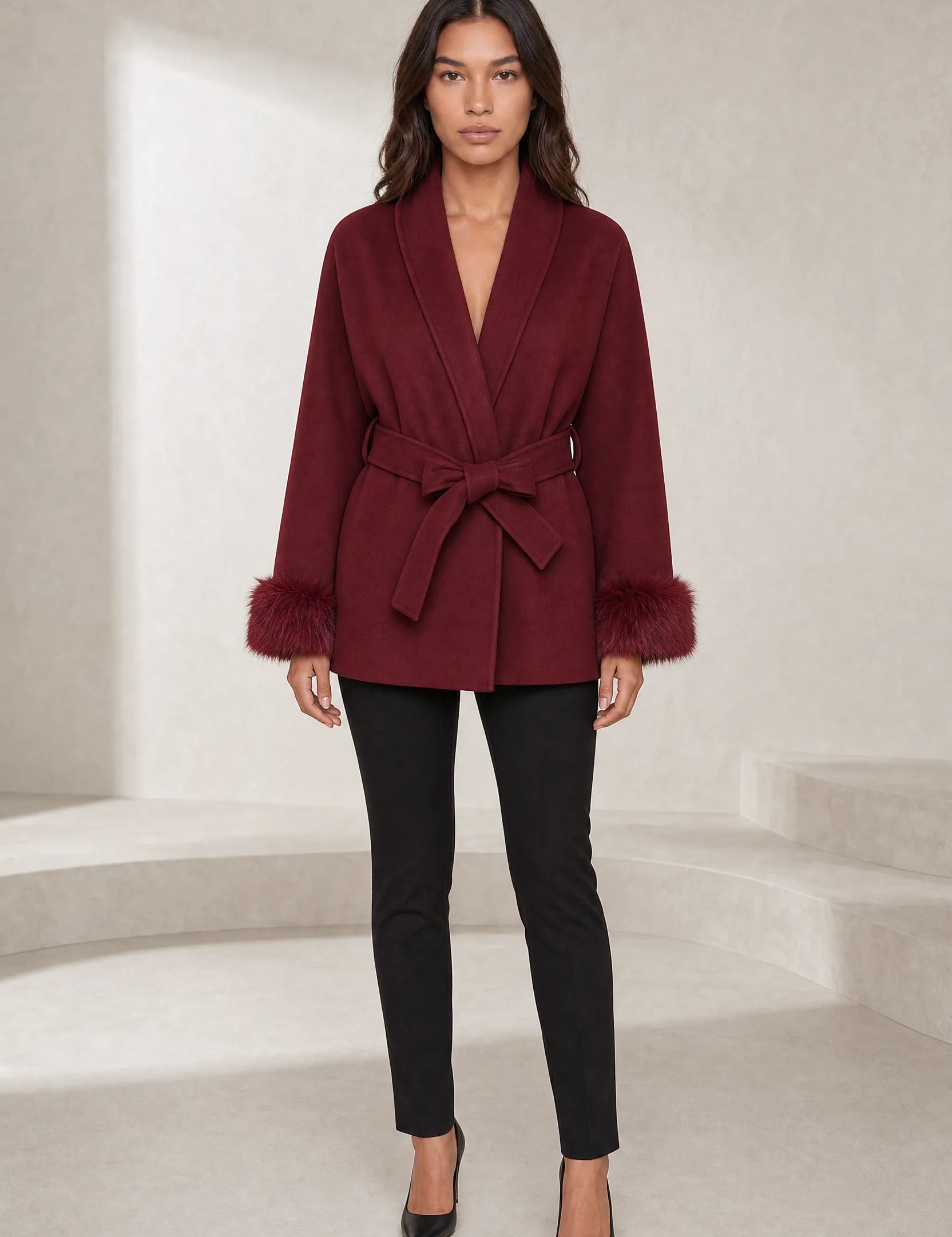 Manteau court ample col châle | Lounelle Paris