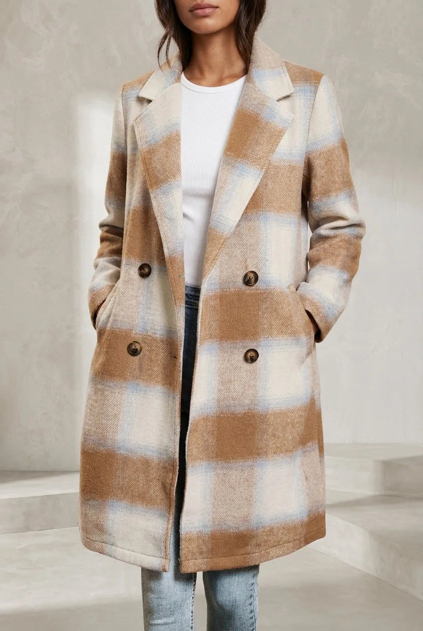 Manteau long à carreaux | Lounelle Paris