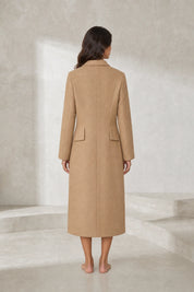 Manteau long cintré à col tailleur | Lounelle Paris