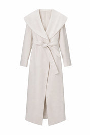Manteau long col châle ceinturé | Lounelle Paris