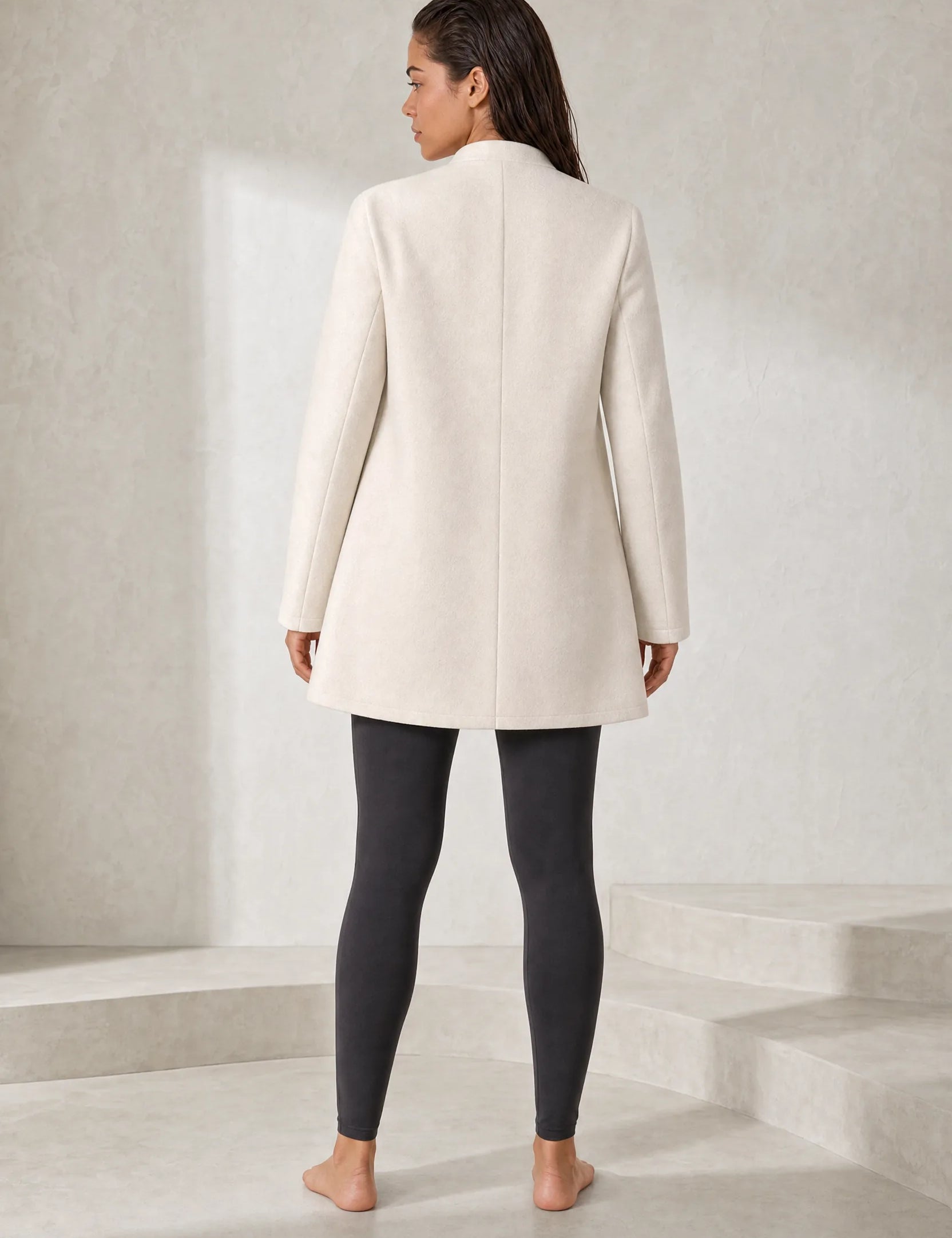 Manteau mi-long à col montant | Lounelle Paris