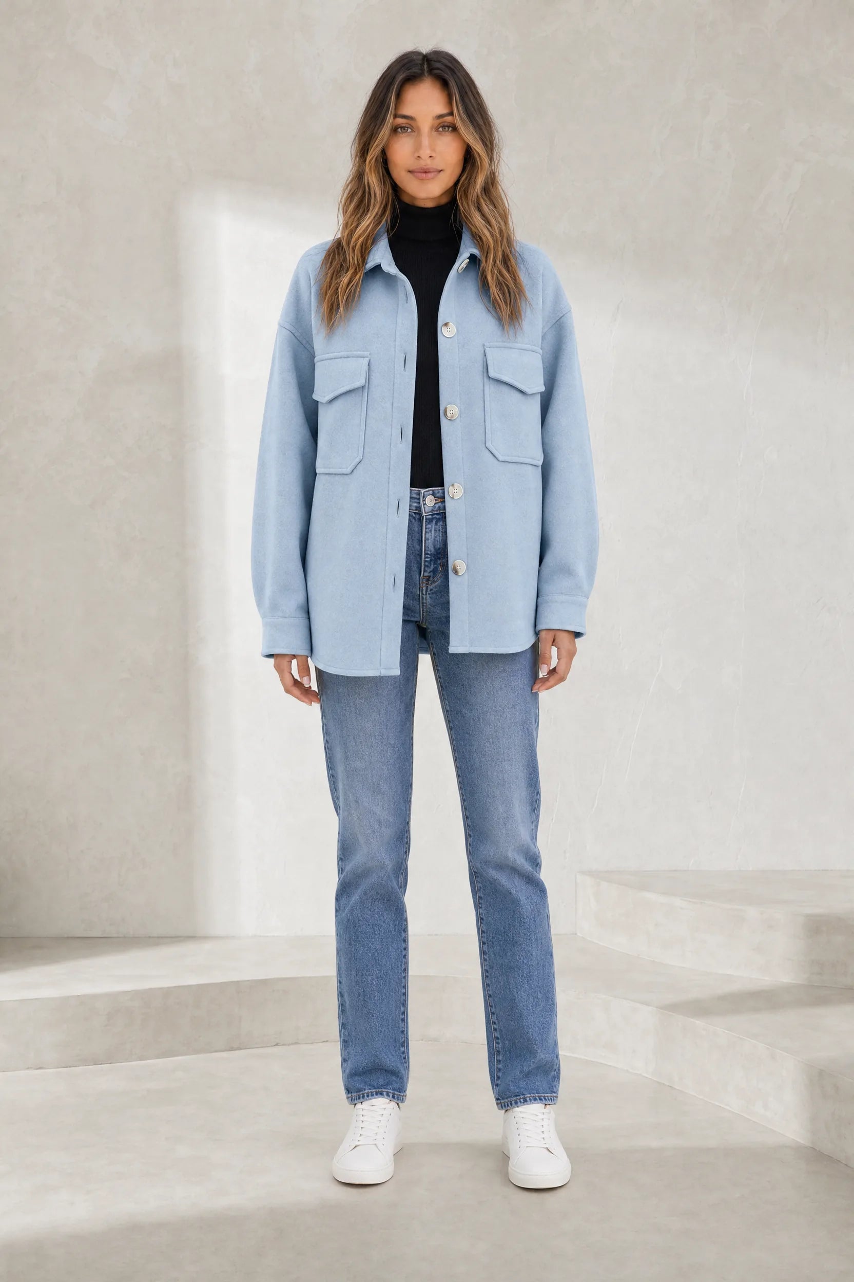 Manteau mi-long ample à revers | Lounelle Paris