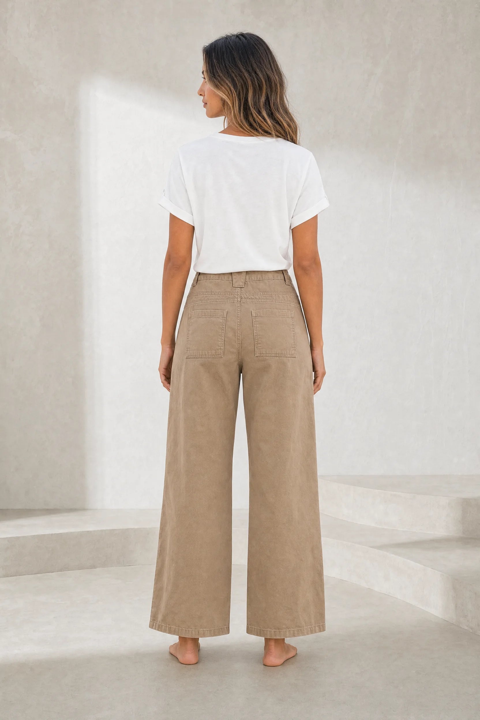 Pantalon cargo ample taille mi-haute | Lounelle Paris