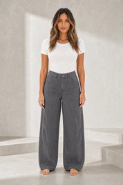 Pantalon cargo ample taille mi-haute | Lounelle Paris