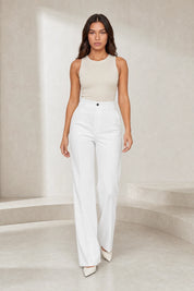 Pantalon de tailleur fluide taille haute | Lounelle Paris
