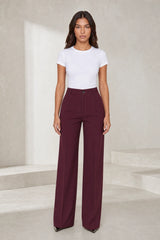 Pantalon de tailleur fluide taille haute