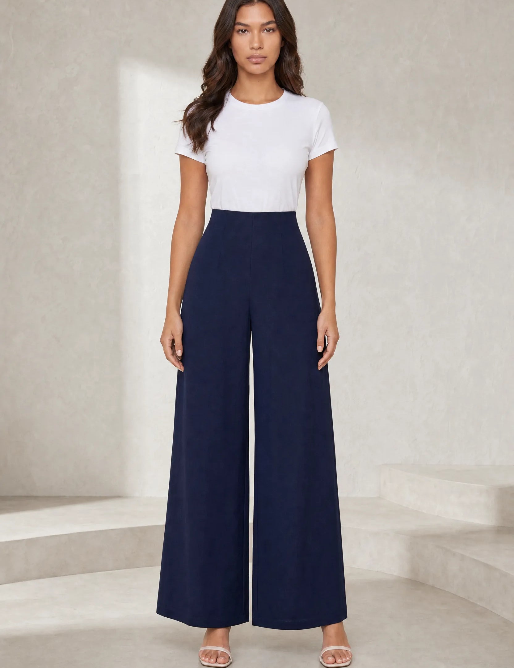 Pantalon large fluide taille haute | Lounelle Paris