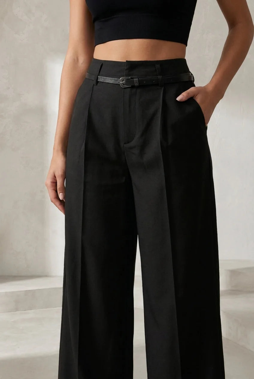 Pantalon large taille haute | Lounelle Paris