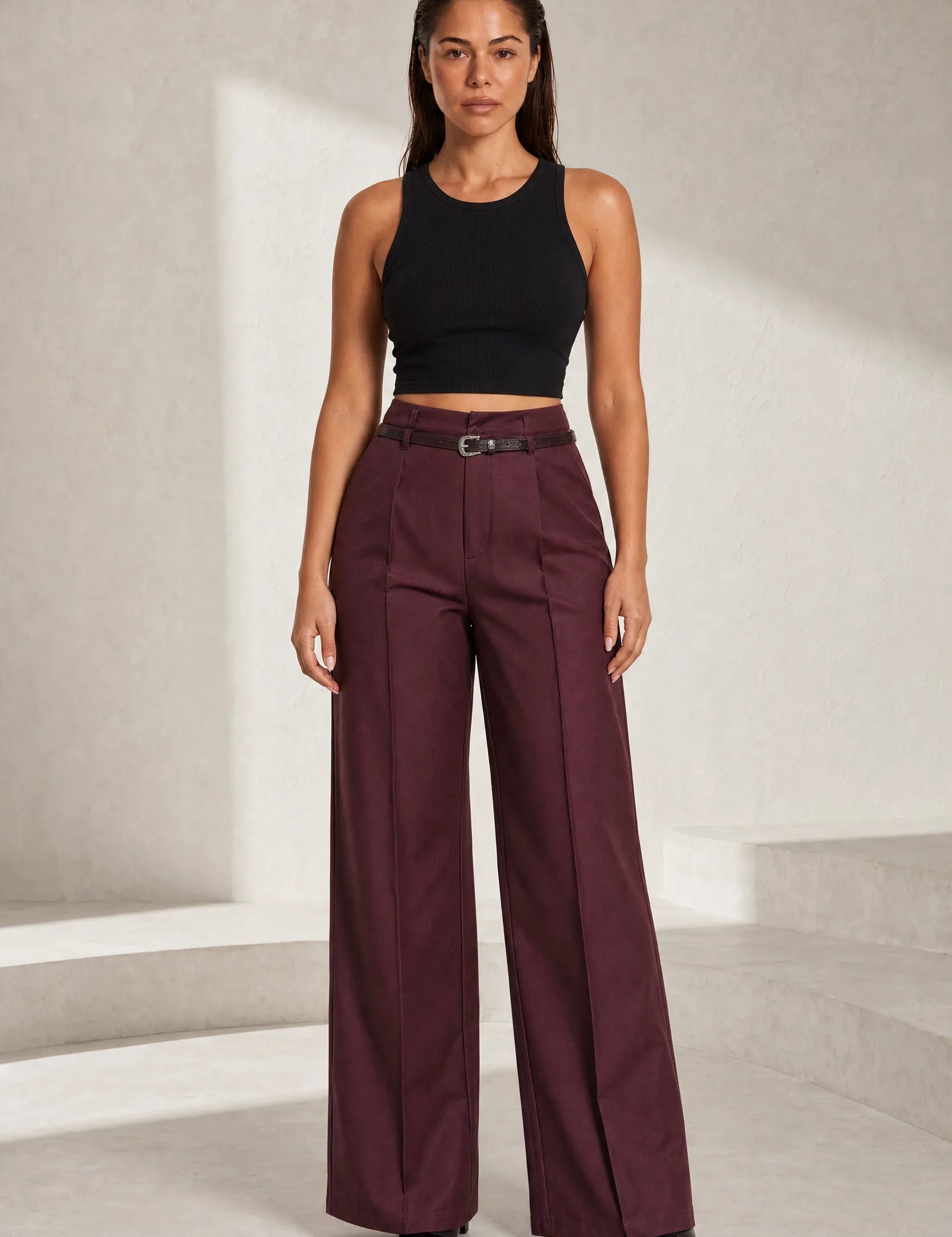 Pantalon large taille haute | Lounelle Paris