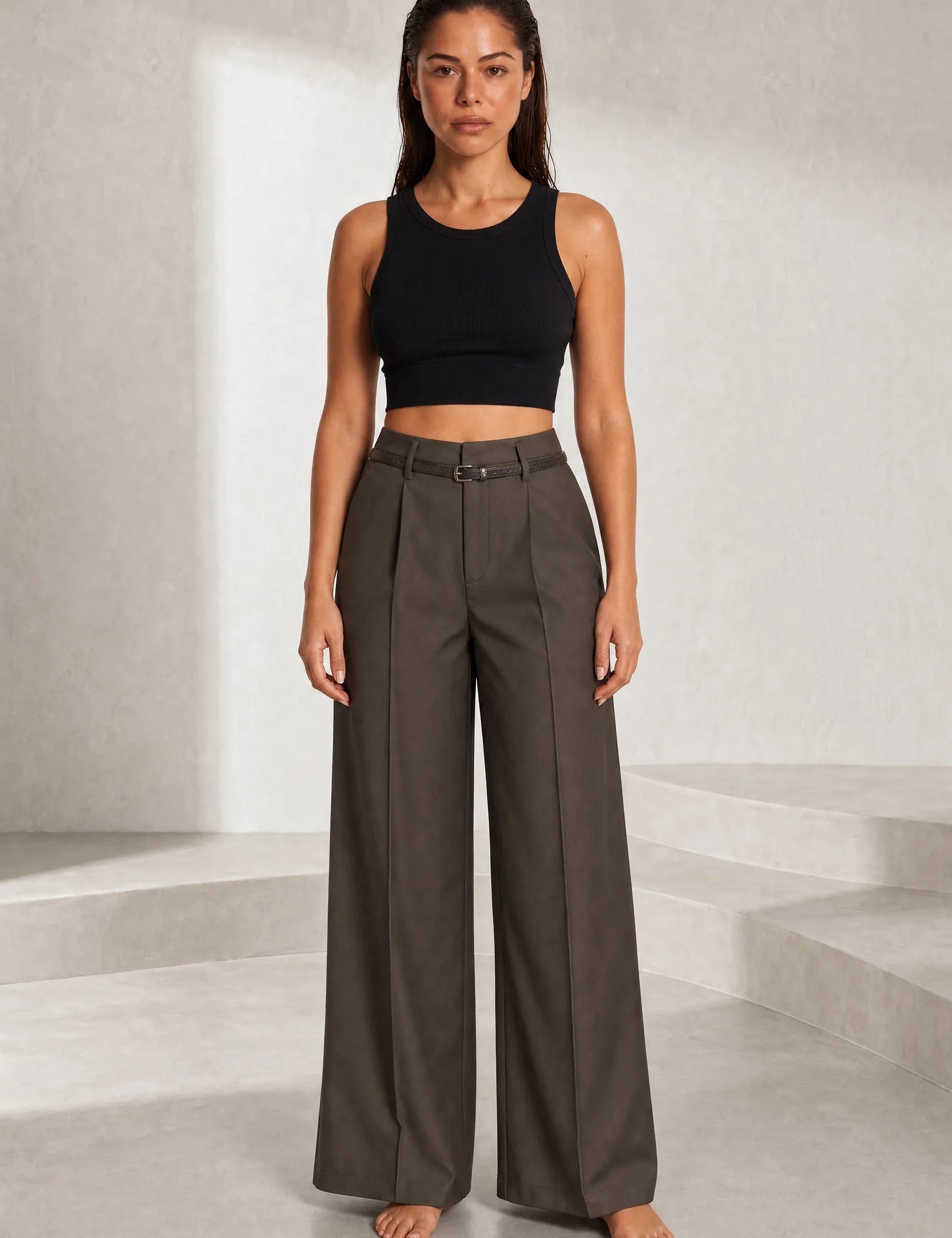 Pantalon large taille haute | Lounelle Paris
