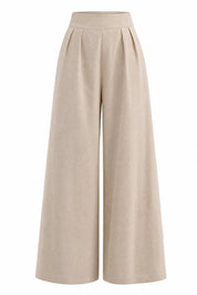 Pantalon large taille haute plissé | Lounelle Paris