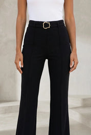 Pantalon noir taille haute évasé | Lounelle Paris
