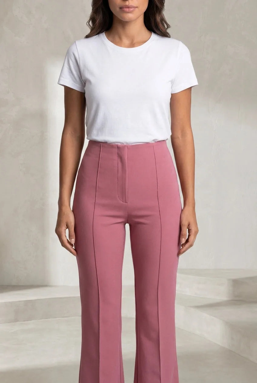 Pantalon taille haute micro-évasé | Lounelle Paris