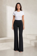 Pantalon taille haute micro-évasé