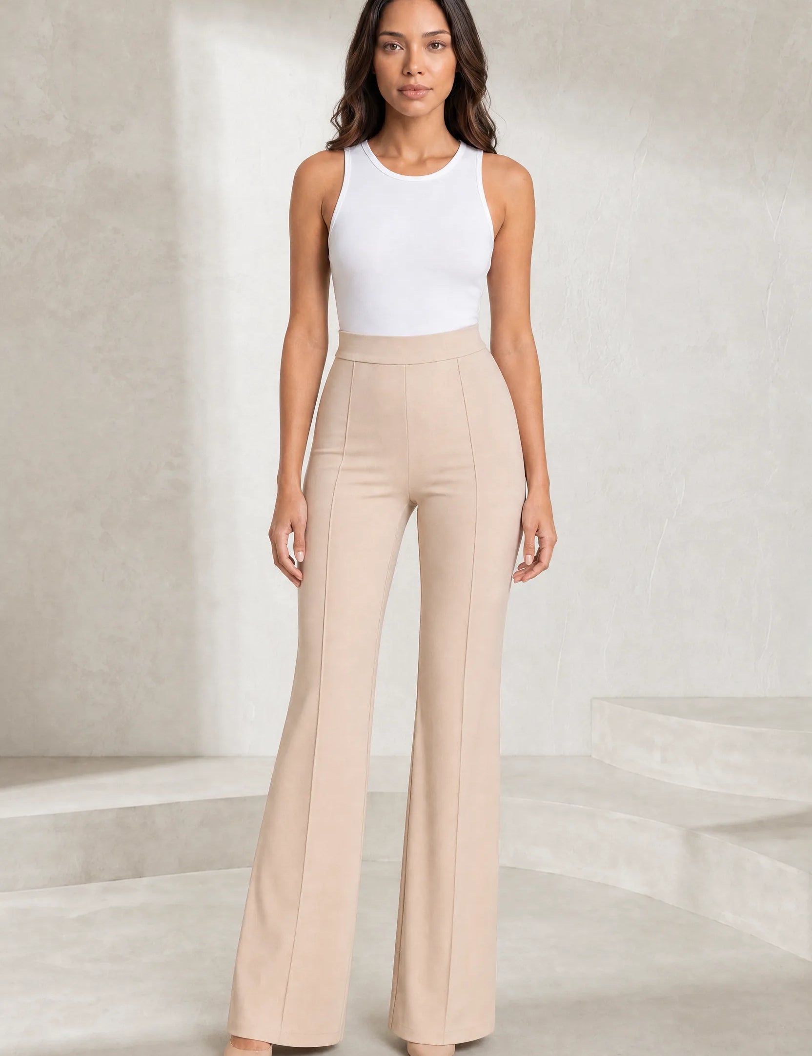 Pantalon taille haute micro-évasé | Lounelle Paris