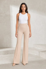 Pantalon taille haute micro-évasé