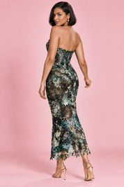 Robe moulante bustier noire | Vue de dos | Lounelle Paris