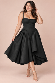 Robe bustier midi noire | Porté sur une autre silhouette | Lounelle Paris