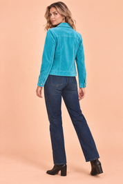 Veste-chemise bleue à poches utilitaires | Vue de dos | Lounelle Paris