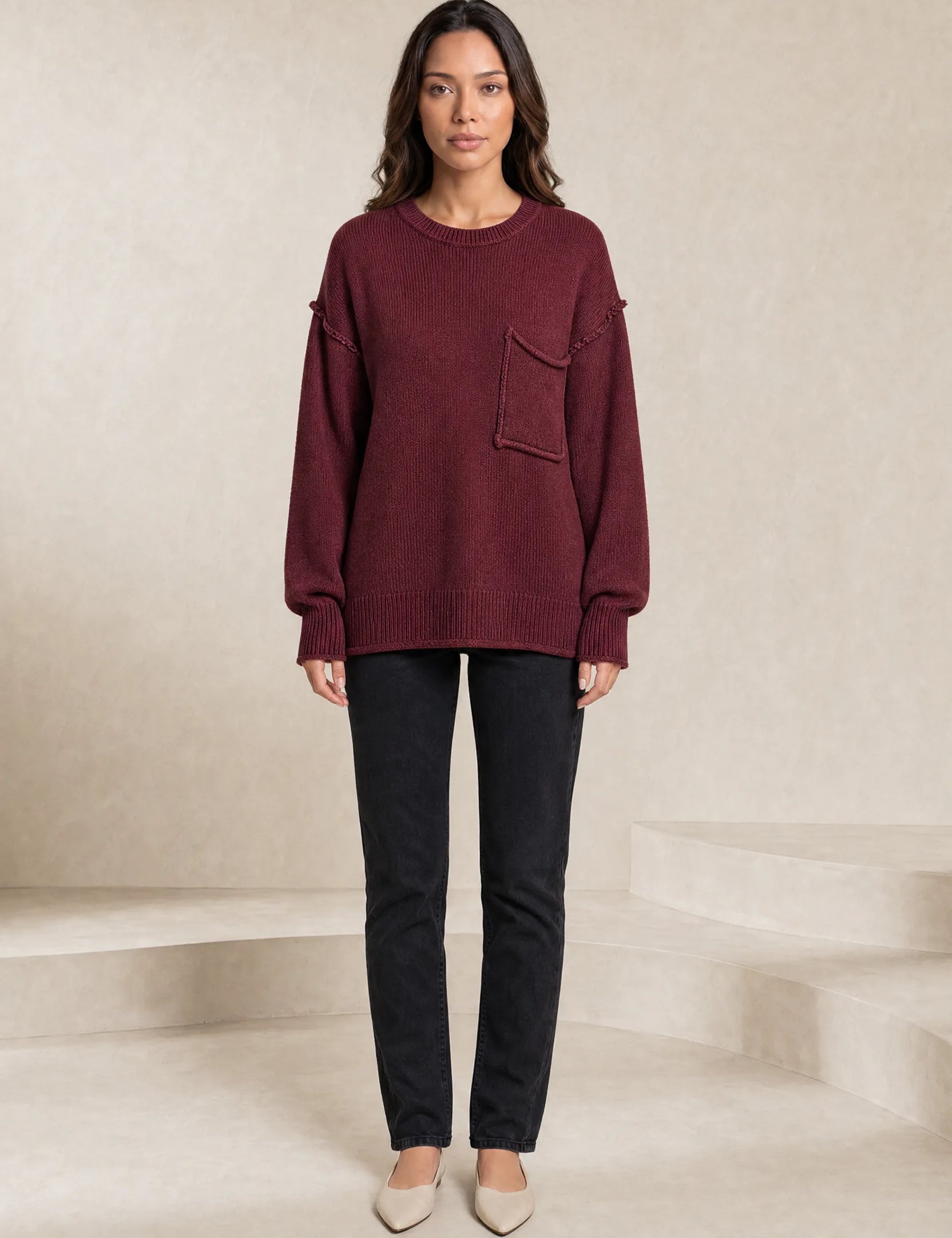 Pull ample à poche poitrine | Lounelle Paris