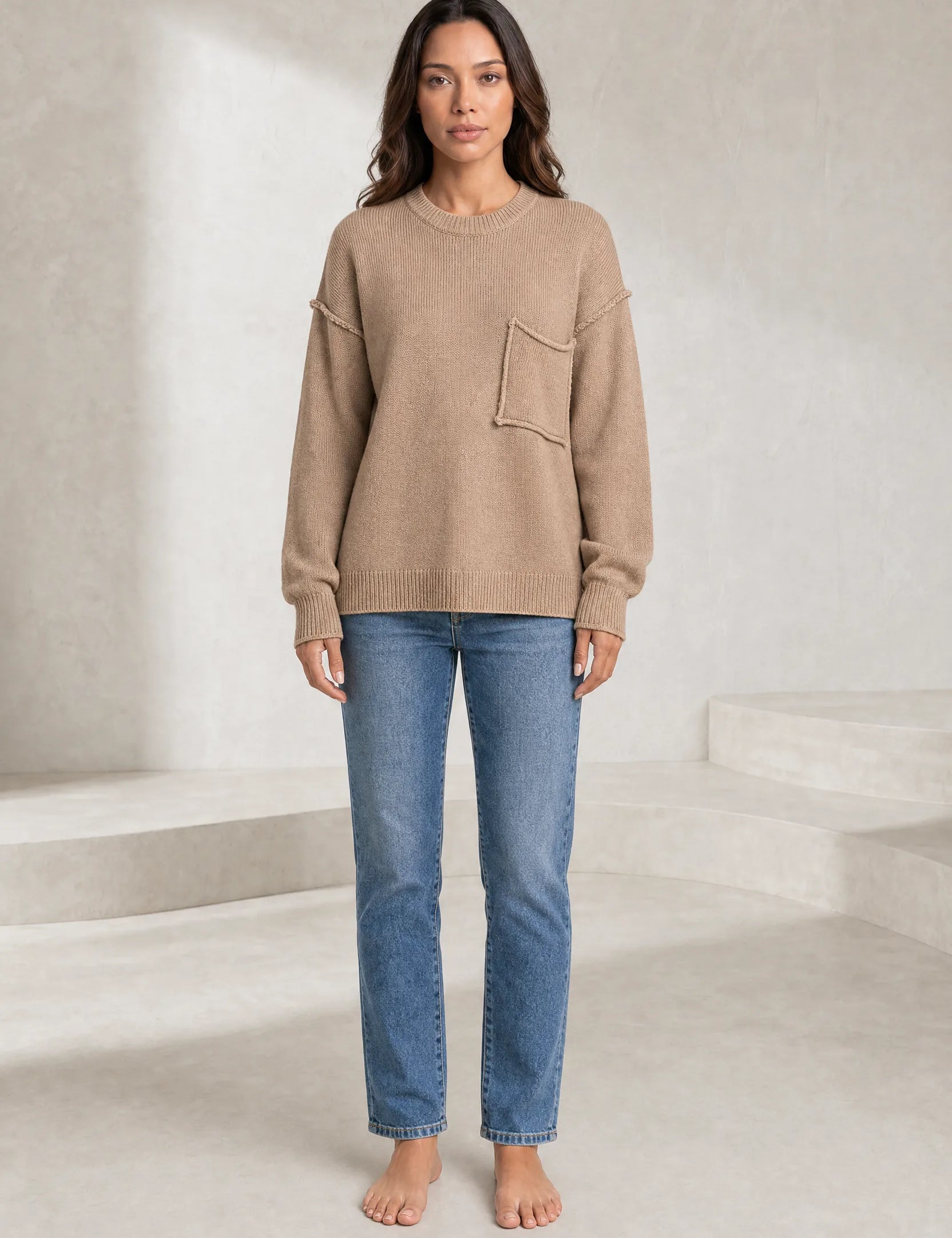 Pull ample à poche poitrine | Lounelle Paris