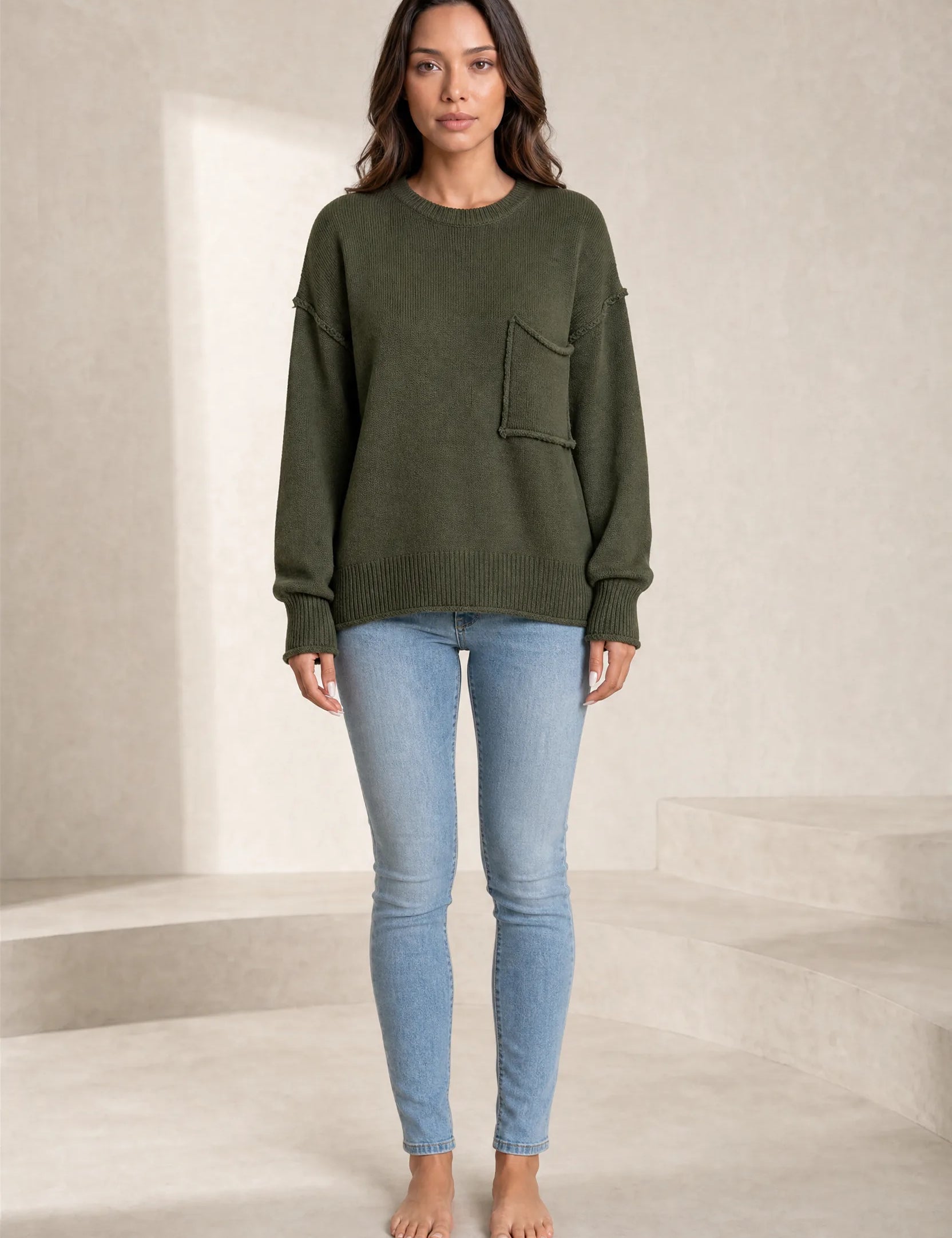 Pull ample à poche poitrine | Lounelle Paris