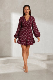 Robe à pois col V | Lounelle Paris