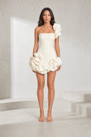 Robe bustier asymétrique volantée | Lounelle Paris