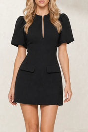Robe cintrée à manches bouffantes | Lounelle Paris