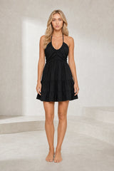 Robe col en U dos nu