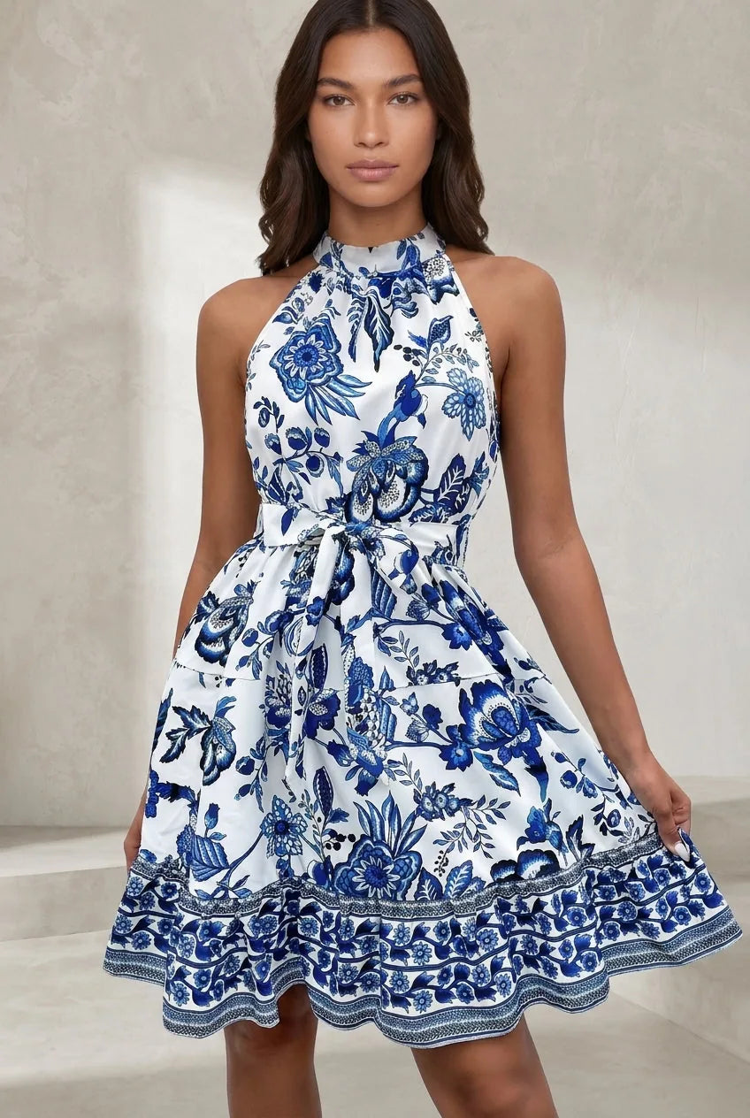 Robe halter imprimé floral | Lounelle Paris