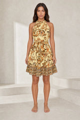 Robe halter imprimé floral