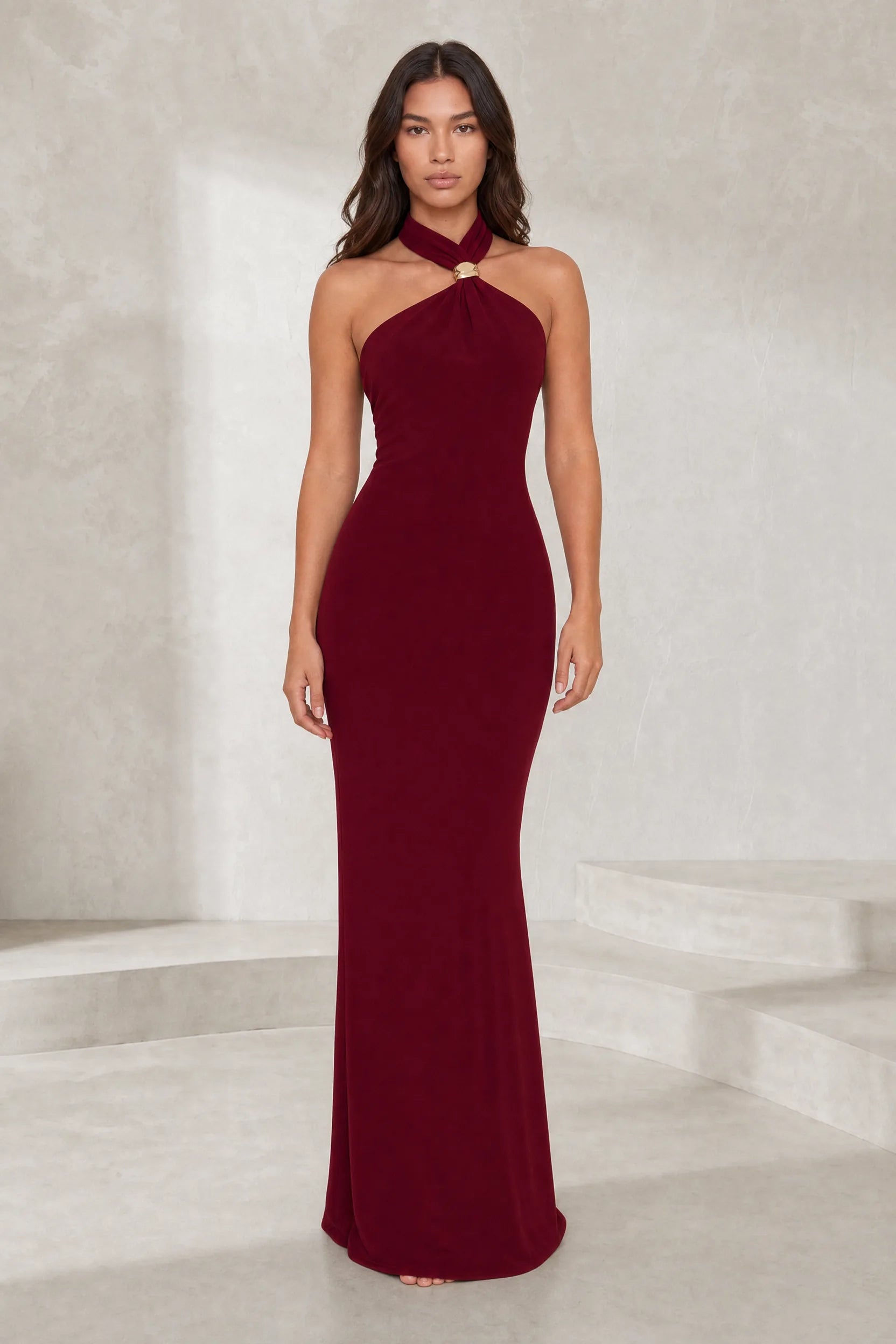 Robe longue ajustée col licou | Lounelle Paris