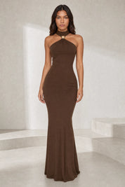 Robe longue ajustée col licou | Lounelle Paris