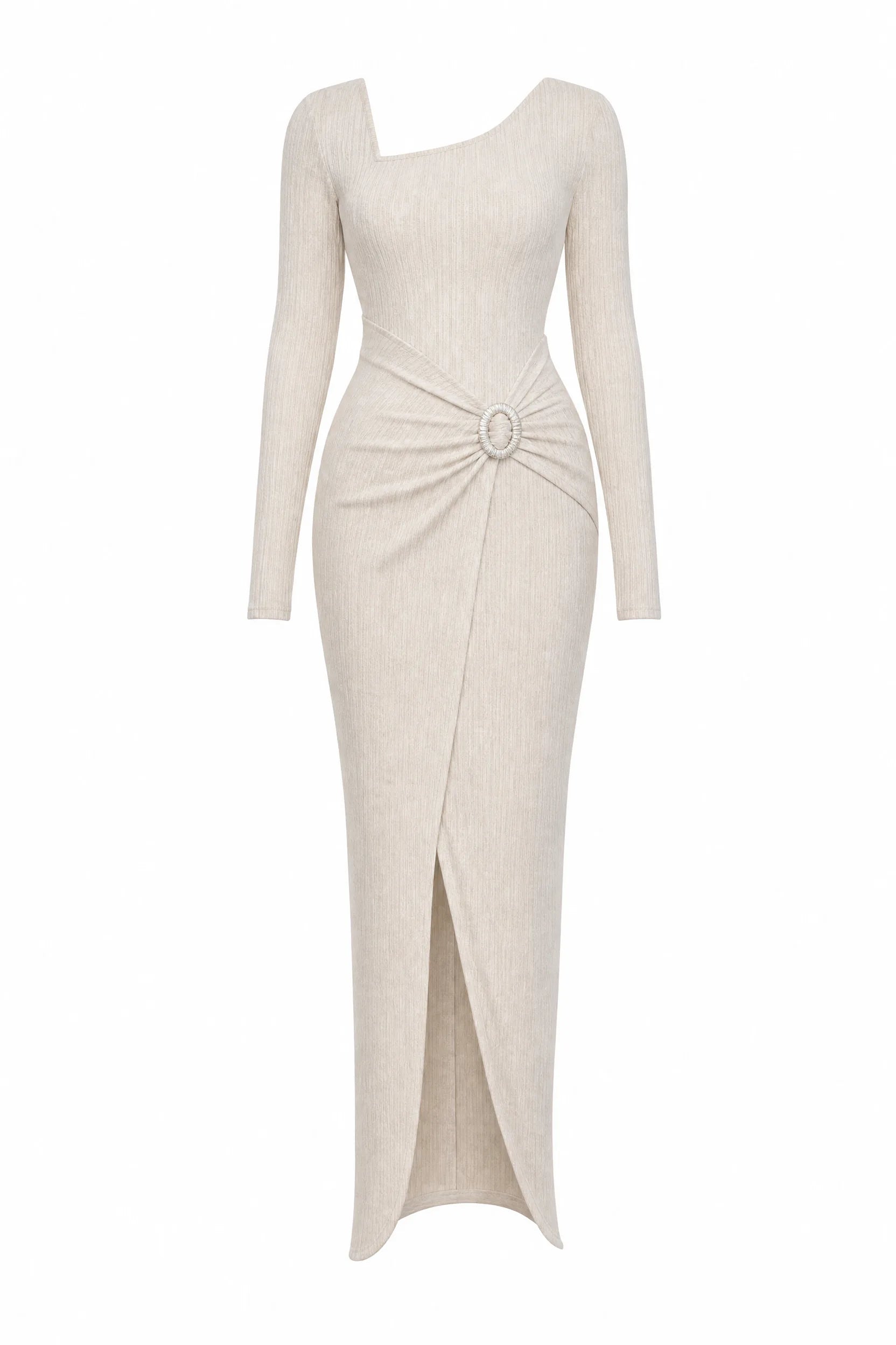 Robe longue col carré fendue | Lounelle Paris