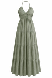 Robe longue col halter dos nu | Lounelle Paris