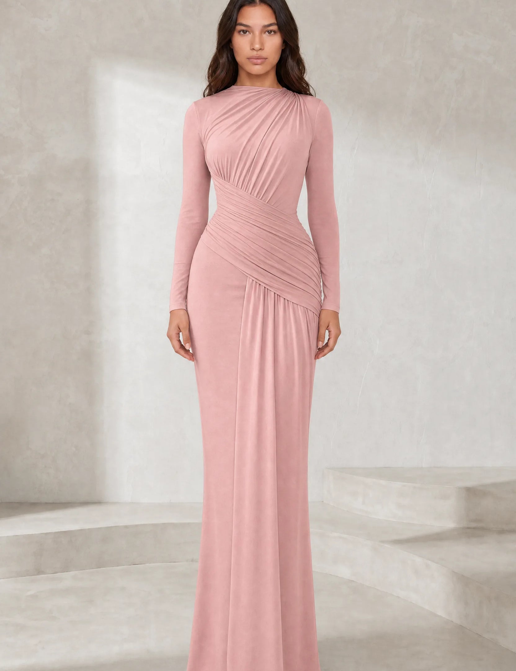 Robe longue drapée | Lounelle Paris