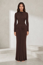 Robe longue drapée | Lounelle Paris