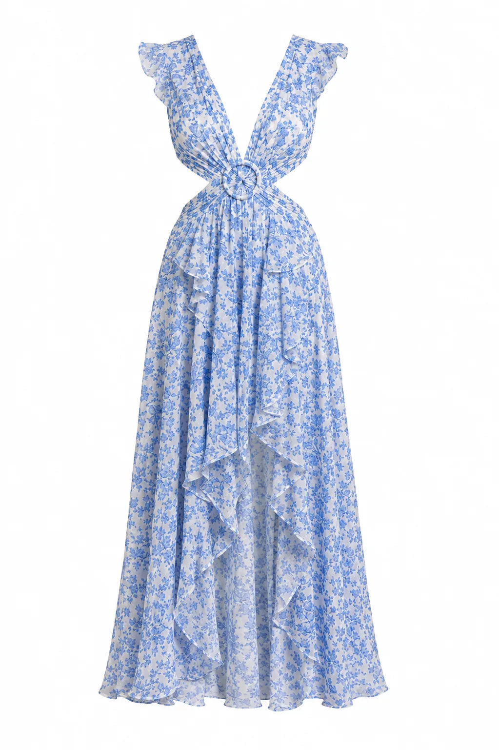 Robe longue fleurie dos nu | Lounelle Paris