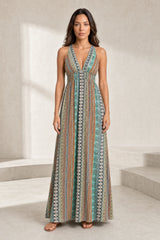 Robe longue fluide dos nu