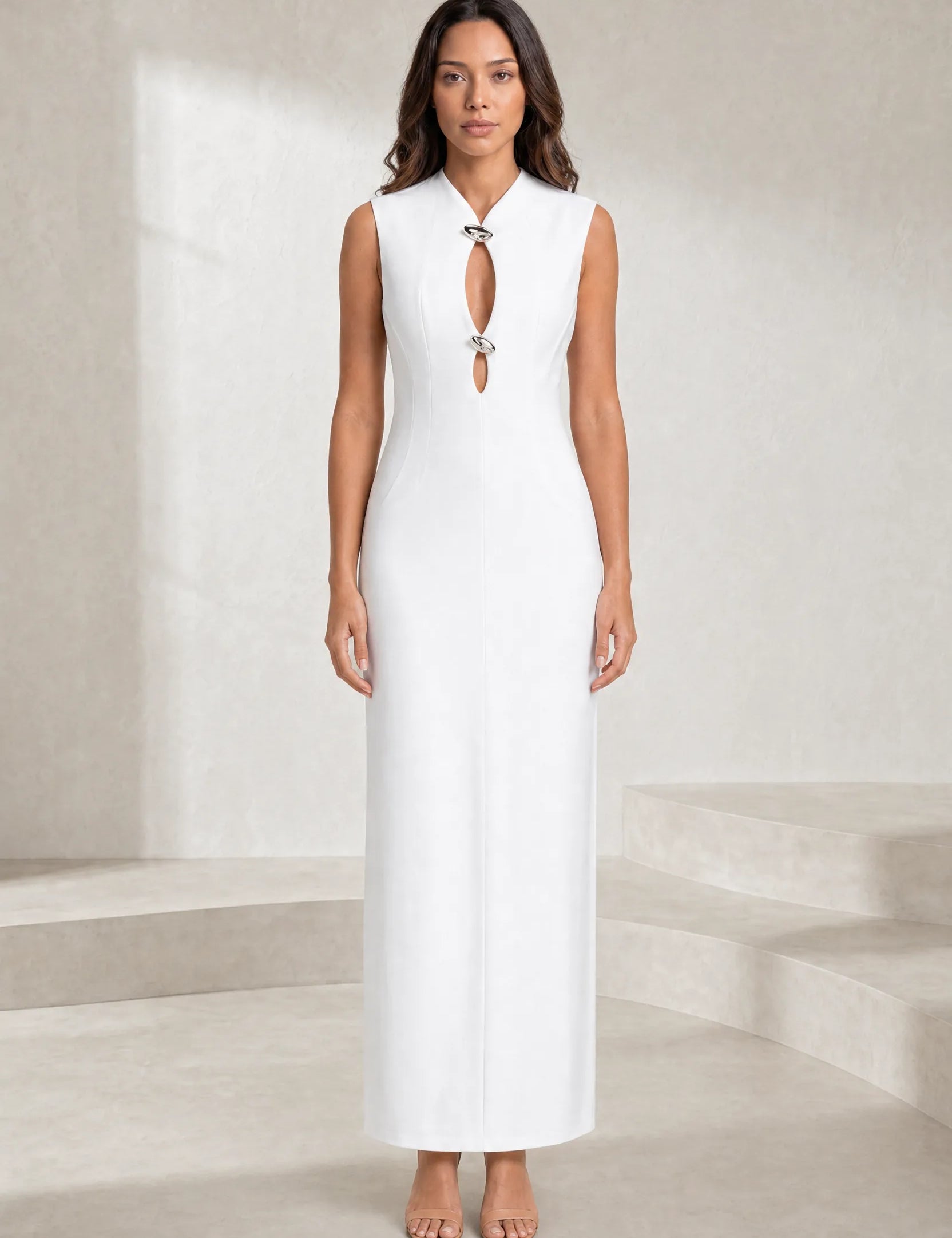 Robe longue moulante ajourée | Lounelle Paris