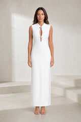 Robe longue moulante ajourée