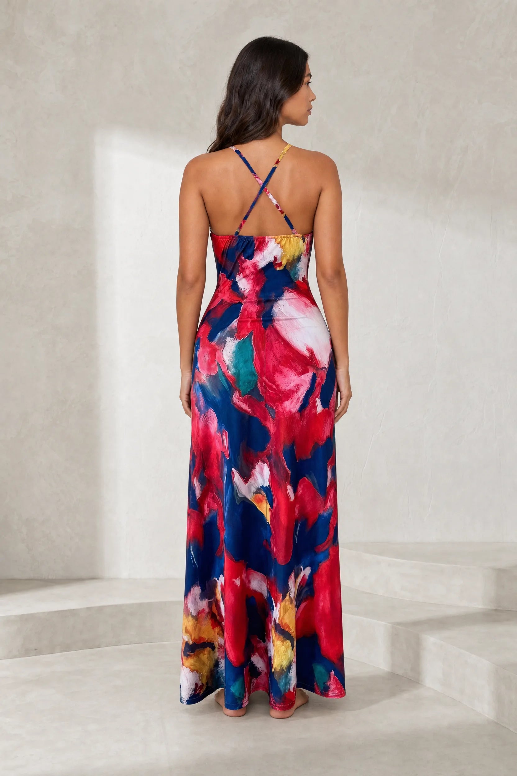 Robe longue rouge dos nu | Lounelle Paris