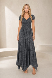 Robe longue smockée à imprimé floral | Lounelle Paris