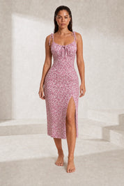Robe midi florale à fente | Lounelle Paris
