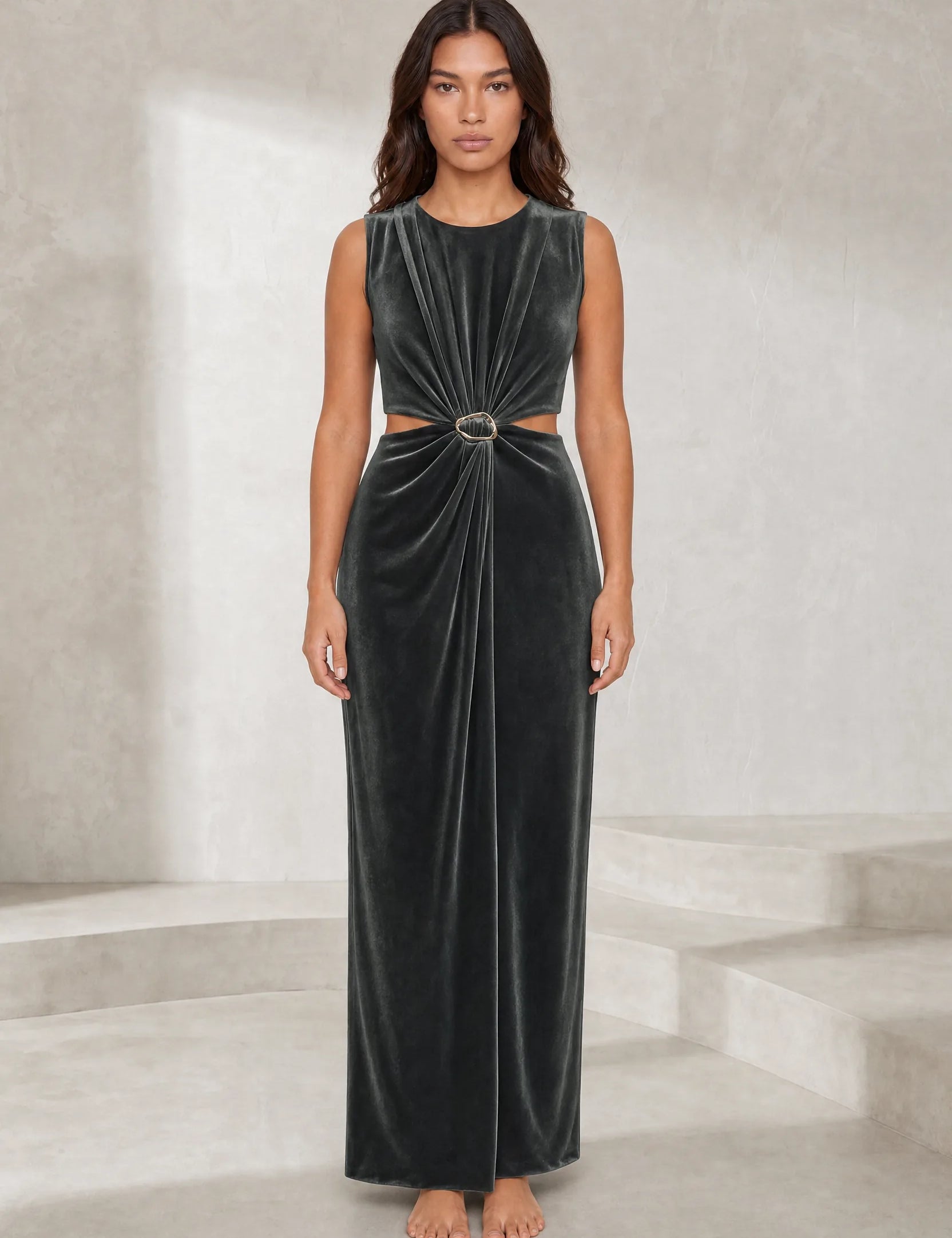Robe velours sans manches | Lounelle Paris